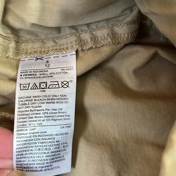 NEW Gap Khaki Tan Straight Leg Pants Size 8 - Picture 9 of 10